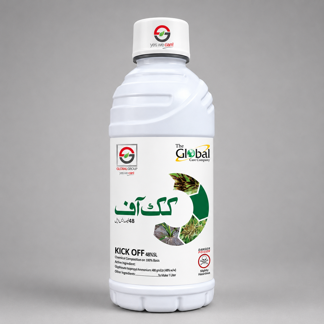 Kick Off (Glyphosate Isopropyl Ammonium 48% SL / 41% w/v) Systemic Herbicide | Non-Selective Weed Control by Global Care Company – Global Group